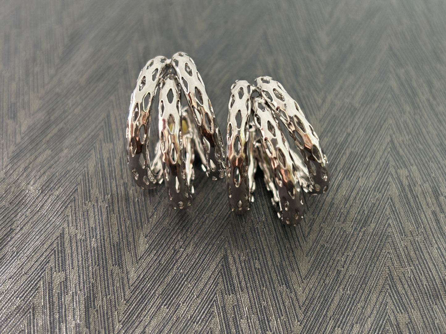 Gold Plated Filigree Hoop Earrings