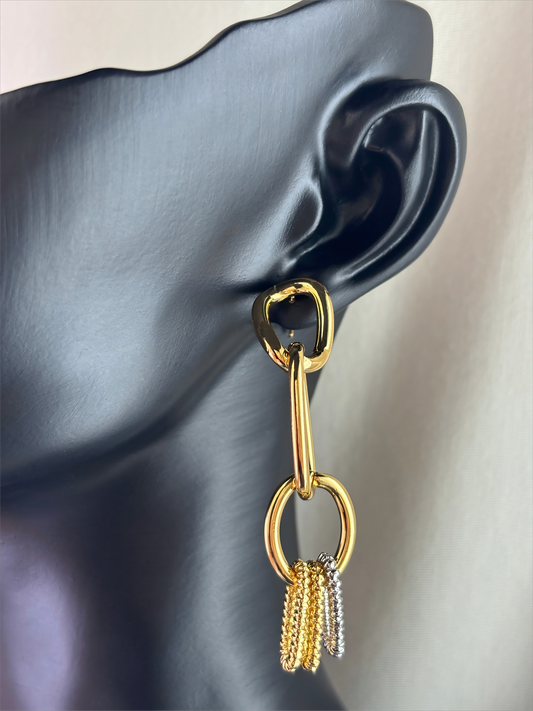 Gold - Tone Chain Link Drop Earrings
