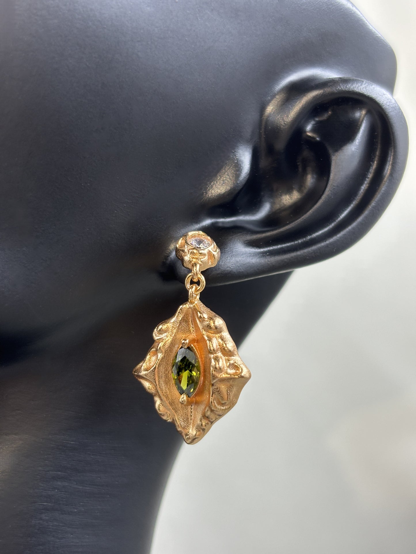 Vintage Boho Dangle Hammered Statement Earrings