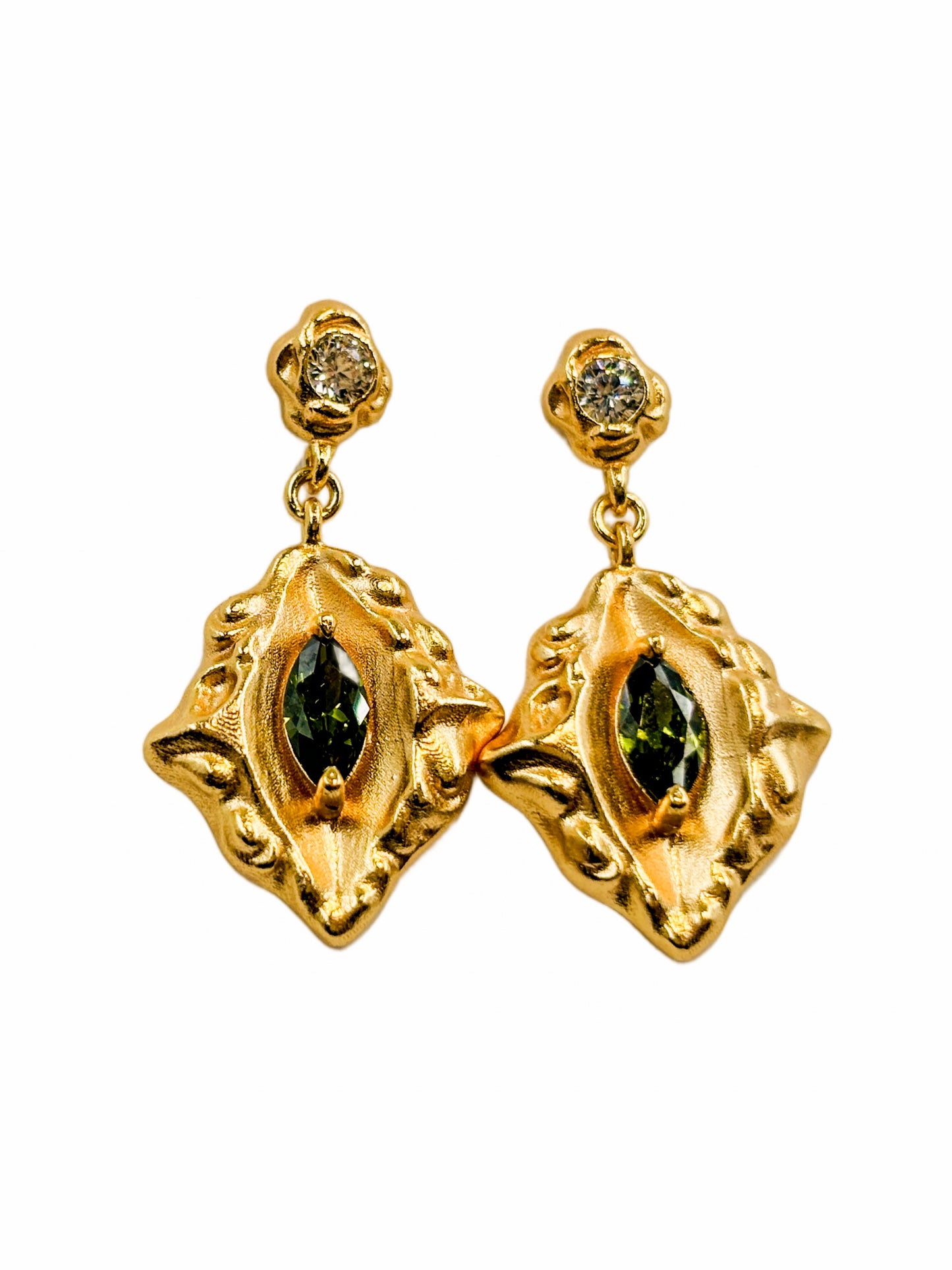 Vintage Boho Dangle Hammered Statement Earrings
