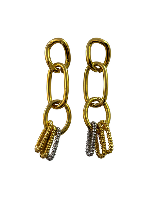 Gold - Tone Chain Link Drop Earrings