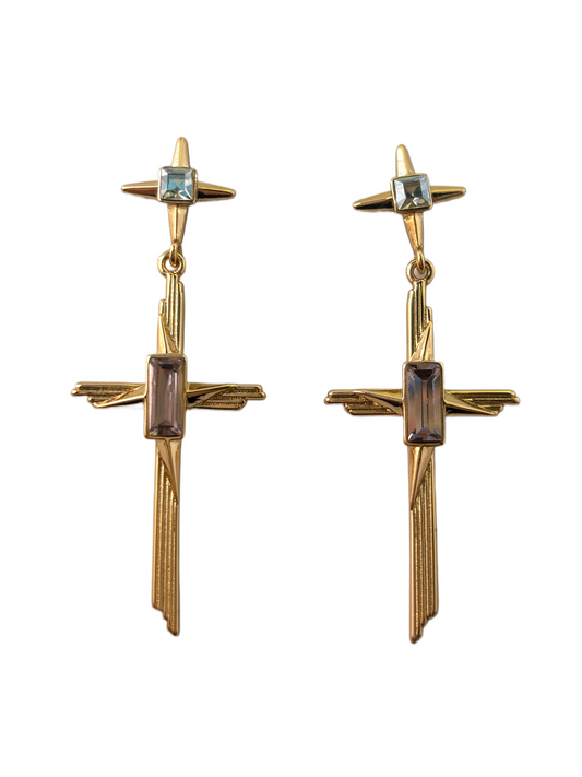 Jesus Christ Crucifix Cross Earrings