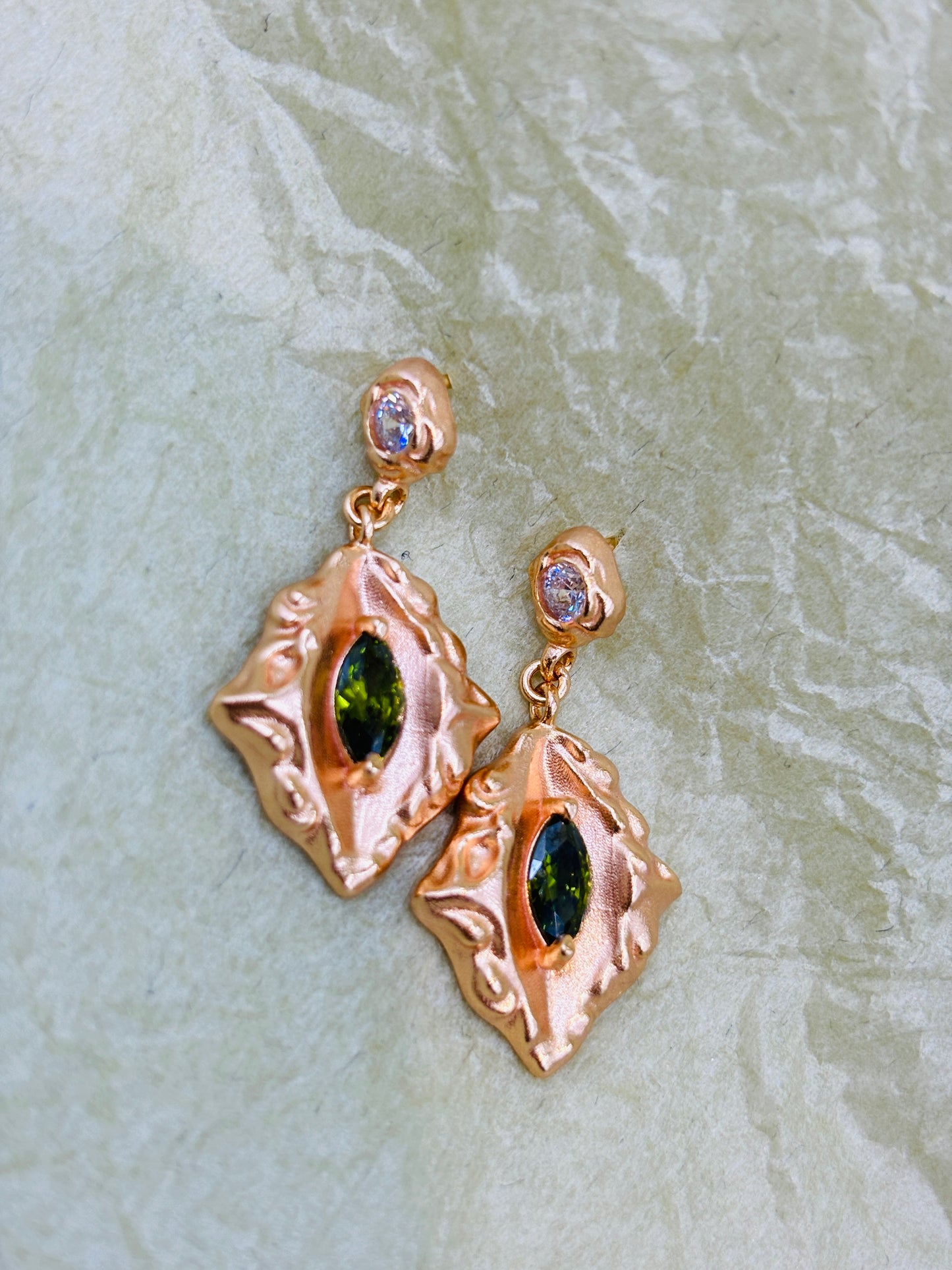 Vintage Boho Dangle Hammered Statement Earrings