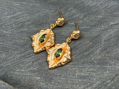 Vintage Boho Dangle Hammered Statement Earrings