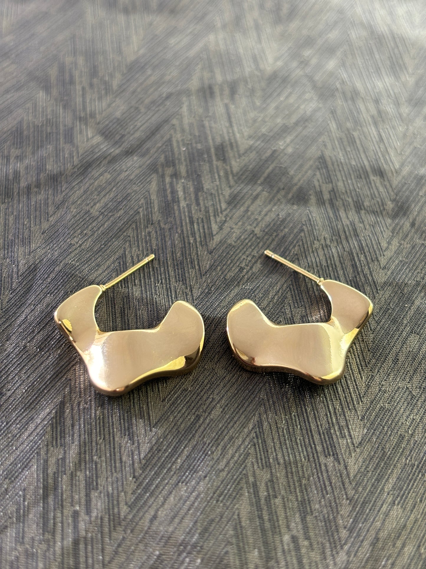 Gold - Tone Irregular Hoop Earrings