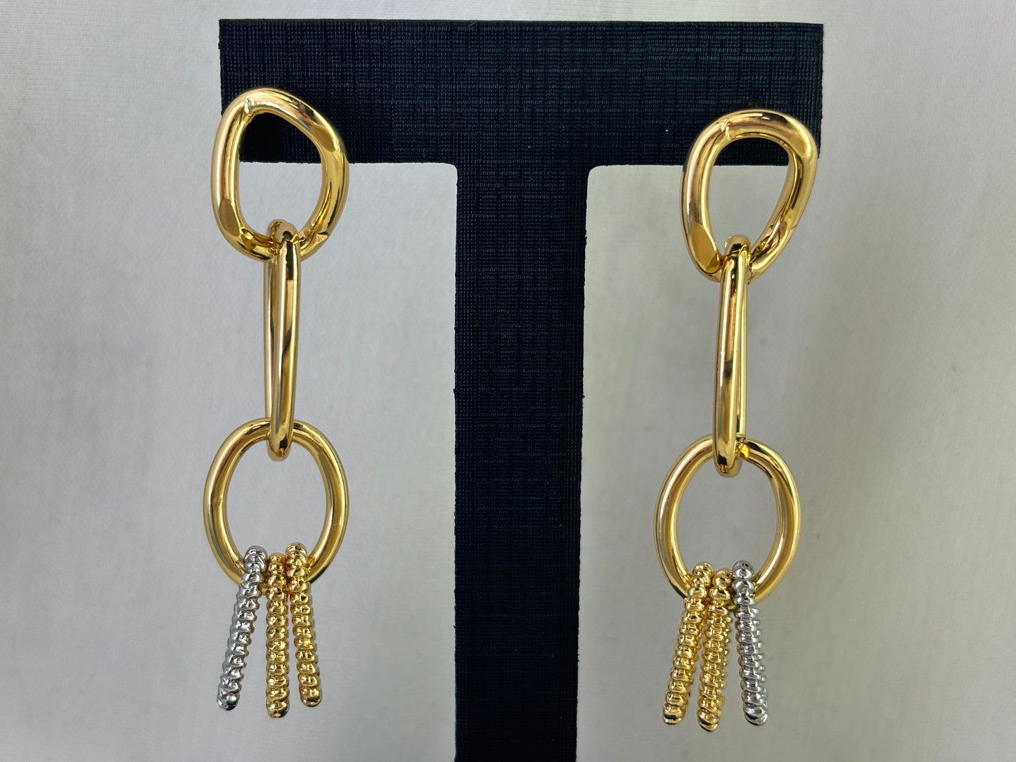 Gold - Tone Chain Link Drop Earrings