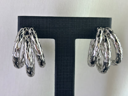 Gold Plated Filigree Hoop Earrings